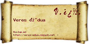 Veres Édua névjegykártya